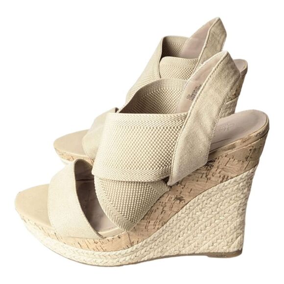 CHARLES BY CHARLES DAVID	Allison Cork Rope Wedge Sandal Size 8M - Picture 2 of 6